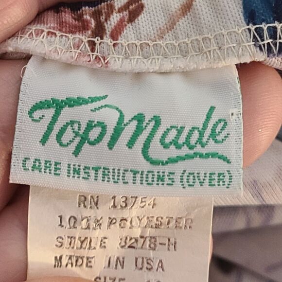 Vintage 60s 70's Ladies Sundress Sz 12 Made in USA Sleeveless Adjustable Straps - Picture 11 of 16